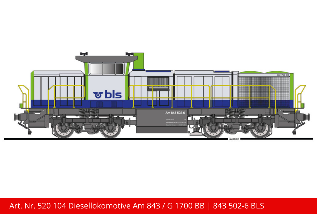 Diesellokomotive Am 843 / G 1700 BB | Betr. Nr. 843 502-6