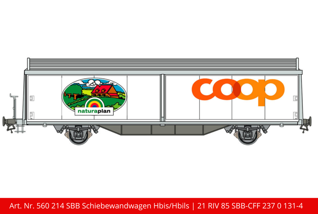 SBB Schiebewandwagen Hbis/Hbils | Betriebsnummer.21 RIV 85 SBB-CFF 237 0 131-4
