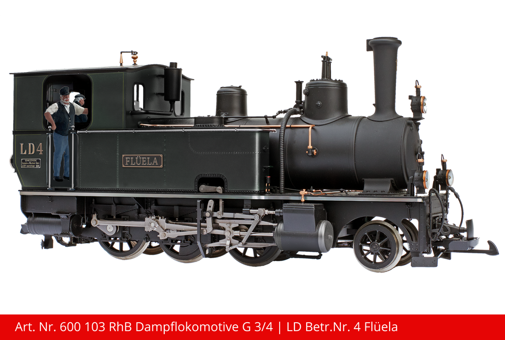 RhB Dampflokomotive G 3/4 | LD Betr.Nr. 4 Flüela