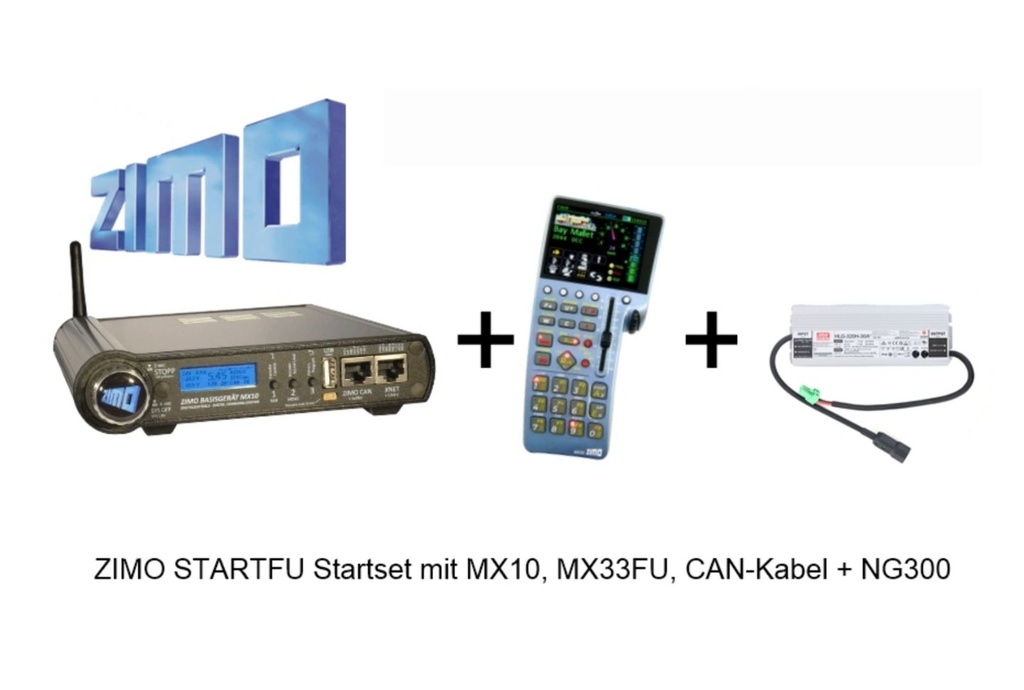 ZIMO STARTFU STARTSET MIT MX10, MX33FU, CAN-KABEL + NG300