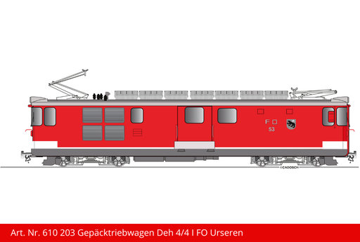 [610 203] FO Gepäcktriebwagen Deh 4/4 l 53 | Urseren