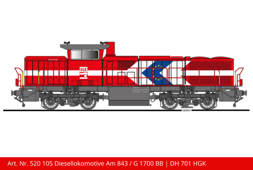 [520 105] Diesellokomotive Am 843 / G 1700 BB | Betr. Nr. DH 701
