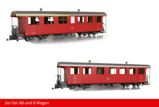 [600 100 00] FO Plattformwagen 2er Set | AB und B Wagen