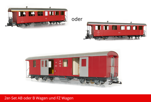 [600 100 01] FO Plattformwagen 2er Set | AB oder B und FZ Wagen