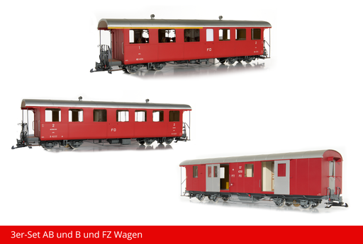 [600 100 04] FO Plattformwagen 3er Set | AB und B und FZ Wagen