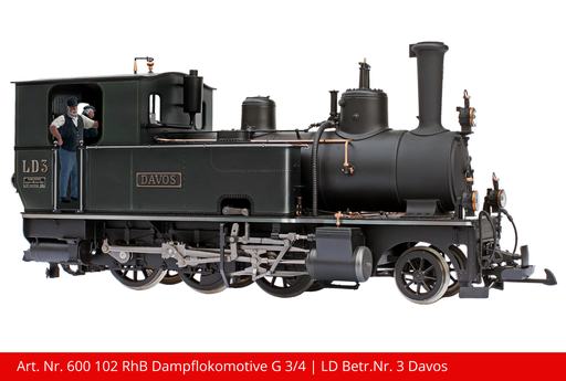 [600 102] RhB Dampflokomotive G 3/4 | LD Betr.Nr. 3 Davos
