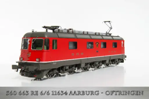 [560 663] SBB Re 6/6 Elektrolokomotive AARBURG-OFTRINGEN Spur1  
