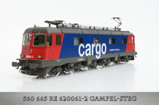 [560 665] SBB Re 6/6 Cargo Elektrolokomotive GAMPEL-STEG Spur1   
